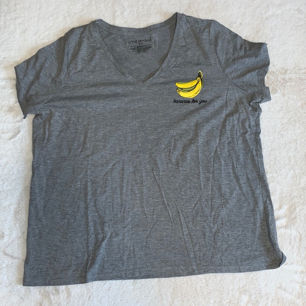 Size 18/20 / 2X Lane Bryant Bananas for you V-neck T-shirt